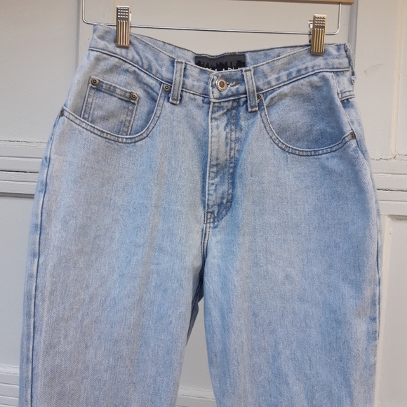 Vintage Jeans High Waisted Tapered Ankle Curvy Retro 1980s 90s Light Wash Denim - Picture 15 of 16